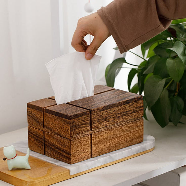 Handcrafted Wooden Tissue Box