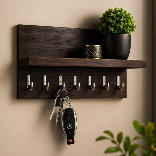 Handcrafted Wooden Wall Key Holder