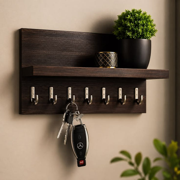 Handcrafted Wooden Wall Key Holder